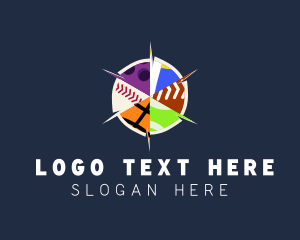League - Colorful Ball Sports logo design