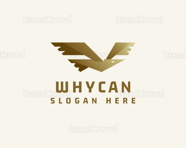 Gold Flying Seagull Logo