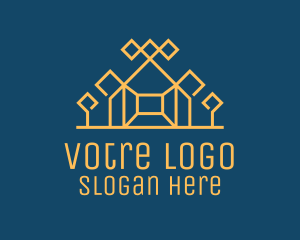 Orange Suburb House  Logo
