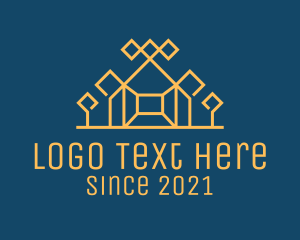 Townhouse - Orange Suburb House logo design