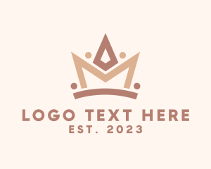 Prince - Pageant Crown Letter M logo design