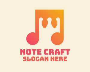 Notation - Gradient Music Crown logo design