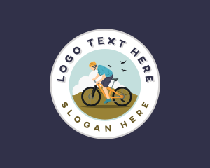 Badge - Sports Bike Cyclist logo design