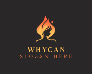 Fire Flame Woman Logo