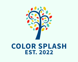 Colorful Wellness Tree logo design