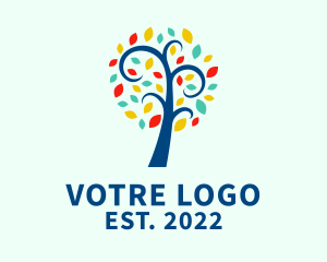 Spring - Colorful Wellness Tree logo design
