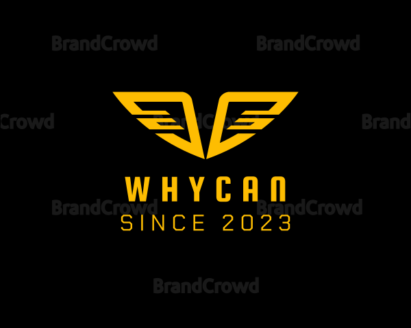Tech Cyberspace Wings Logo