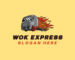 Express Flame Trucking logo design