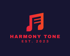 Tone - Music Note Letter E logo design