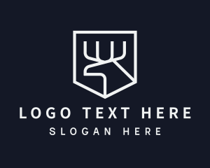 Luxe - Silver Moose Shield logo design