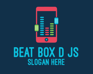 Dj - DJ Equalizer Music Mix App logo design