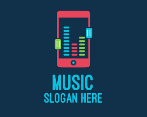 DJ Equalizer Music Mix App logo design