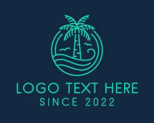Resort - Palm Tree Beach Resort logo design