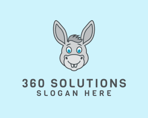 Donkey Horse Cartoon logo design