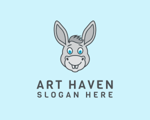 Donkey Horse Cartoon logo design