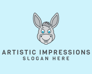 Donkey Horse Cartoon logo design