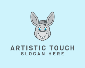 Donkey Horse Cartoon logo design