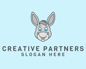 Donkey Horse Cartoon logo design