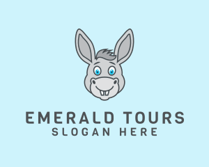 Donkey Horse Cartoon logo design