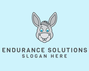 Donkey Horse Cartoon logo design