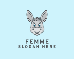 Donkey Horse Cartoon logo design