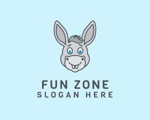 Playtime - Donkey Horse Cartoon logo design