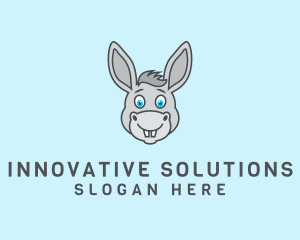 Donkey Horse Cartoon logo design