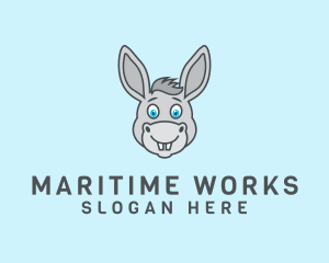 Donkey Horse Cartoon logo design