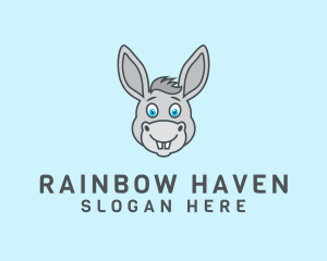 Donkey Horse Cartoon logo design