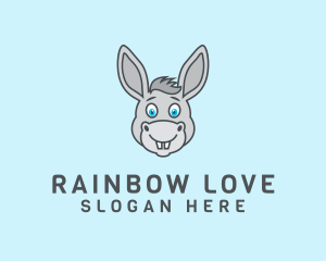 Donkey Horse Cartoon logo design