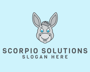 Donkey Horse Cartoon logo design