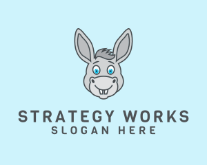 Donkey Horse Cartoon logo design