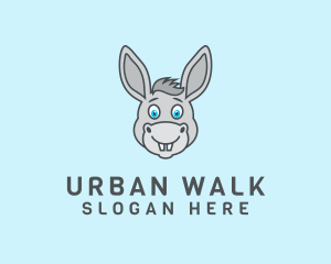 Donkey Horse Cartoon logo design