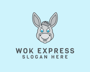 Donkey Horse Cartoon logo design