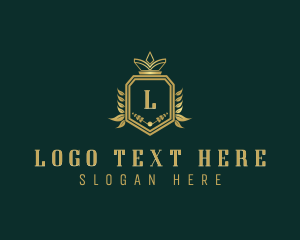 Luxurious Crown Shield  Logo