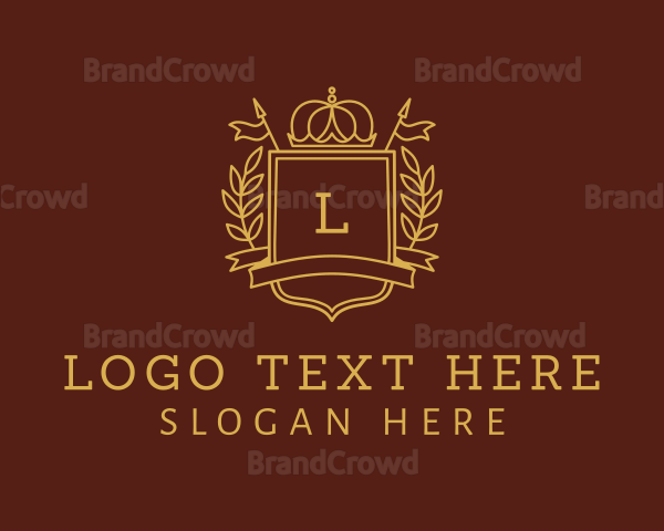 Elegant Crown Shield Logo