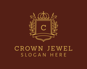 Crown - Elegant Crown Shield logo design