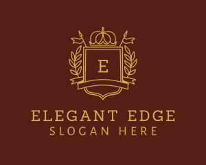 Elegant Crown Shield logo design