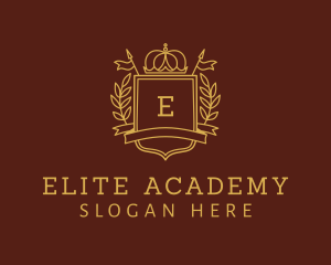 College - Elegant Crown Shield logo design