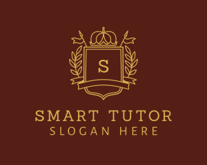 Tutor - Elegant Crown Shield logo design