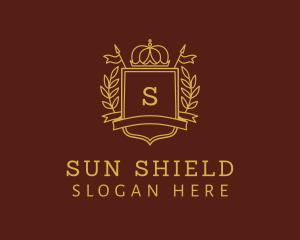 Elegant Crown Shield logo design