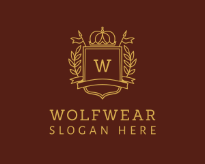 Elegant Crown Shield logo design