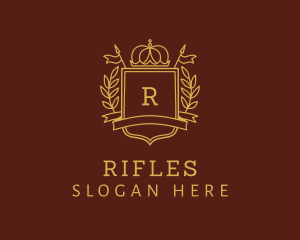 Elegant Crown Shield logo design