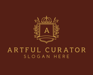 Elegant Crown Shield logo design