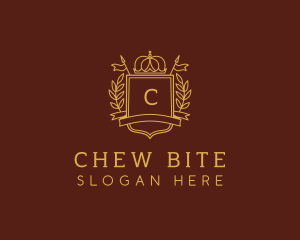 Elegant Crown Shield logo design