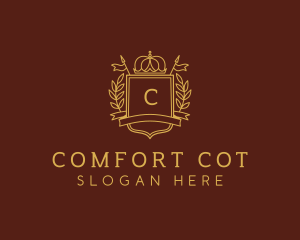 Elegant Crown Shield logo design