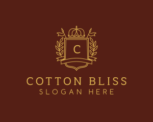 Elegant Crown Shield logo design