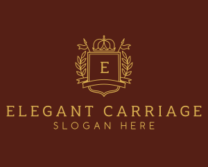 Elegant Crown Shield logo design