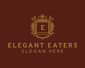 Elegant Crown Shield logo design