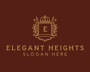 Elegant Crown Shield logo design